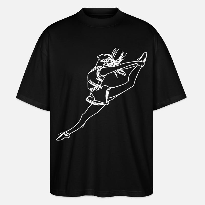 Cheerleadier Mädchen Skizze - Stanley/Stella Oversized Unisex Bio T-Shirt Blaster 2.0 - Schwarz