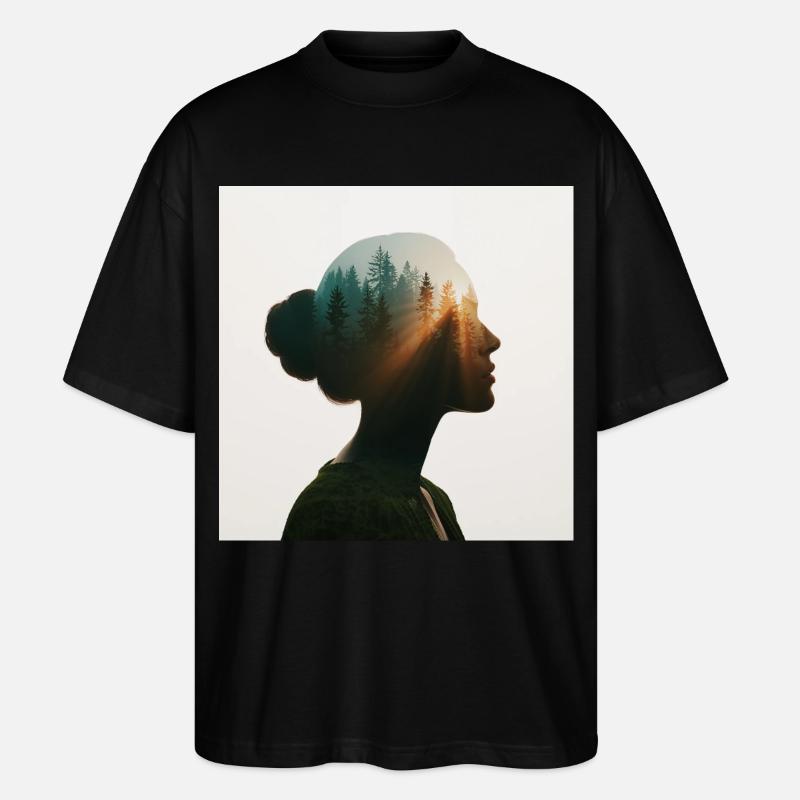 Âme de la forêt - T-shirt bio Blaster 2.0 coupe oversize Stanley/Stella Unisexe - noir