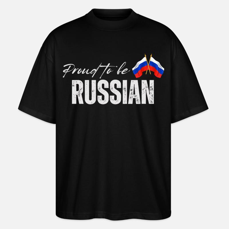 Fierté russe, fabriquée en Russie - T-shirt bio Blaster 2.0 coupe oversize Stanley/Stella Unisexe - noir