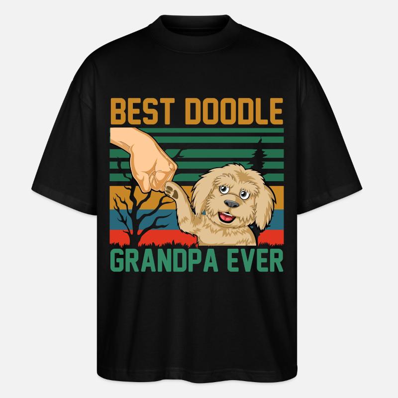 Bester Doodle-Opa aller Zeiten - Stanley/Stella Oversized Unisex Bio T-Shirt Blaster 2.0 - Schwarz