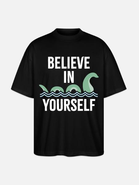Croyez en vous - T-shirt bio Blaster 2.0 coupe oversize Stanley/Stella Unisexe - noir