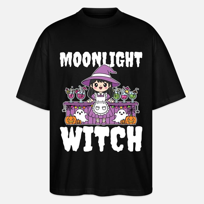 MOONLIGHT WITCH - WITCH HALLOWEEN - Stanley/Stella Oversized Unisex Organic T-shirt Blaster 2.0 - black