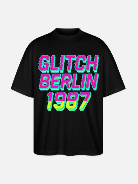 Glitch, Berlin 1987 - Stanley/Stella Oversized Unisex Organic T-shirt Blaster 2.0 - black