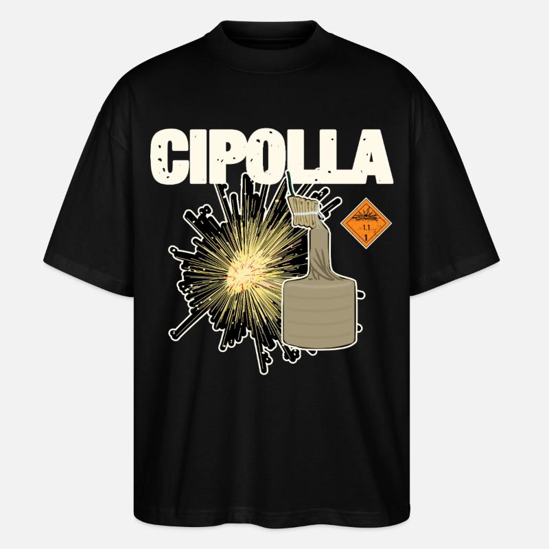 Cipolla Pyro - Ekologiczne Koszulka Oversize Unisex Stanley/Stella Blaster 2.0 - czarny