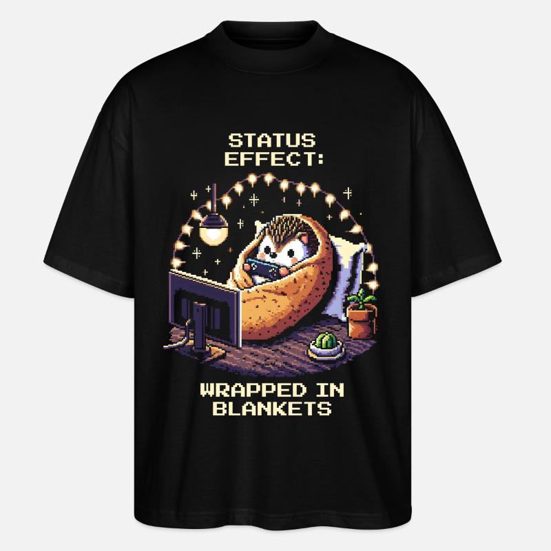 Statut : Blotti dans des couvertures - T-shirt bio Blaster 2.0 coupe oversize Stanley/Stella Unisexe - noir