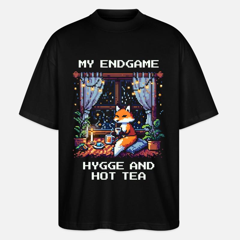 Endgame: Hygge und heißer Tee - Stanley/Stella Oversized Unisex Bio T-Shirt Blaster 2.0 - Schwarz
