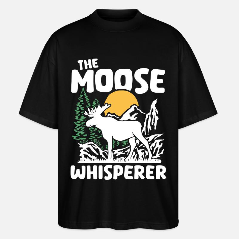 Moose Nature Silhouette Design - Stanley/Stella Oversized Unisex Bio T-Shirt Blaster 2.0 - Schwarz