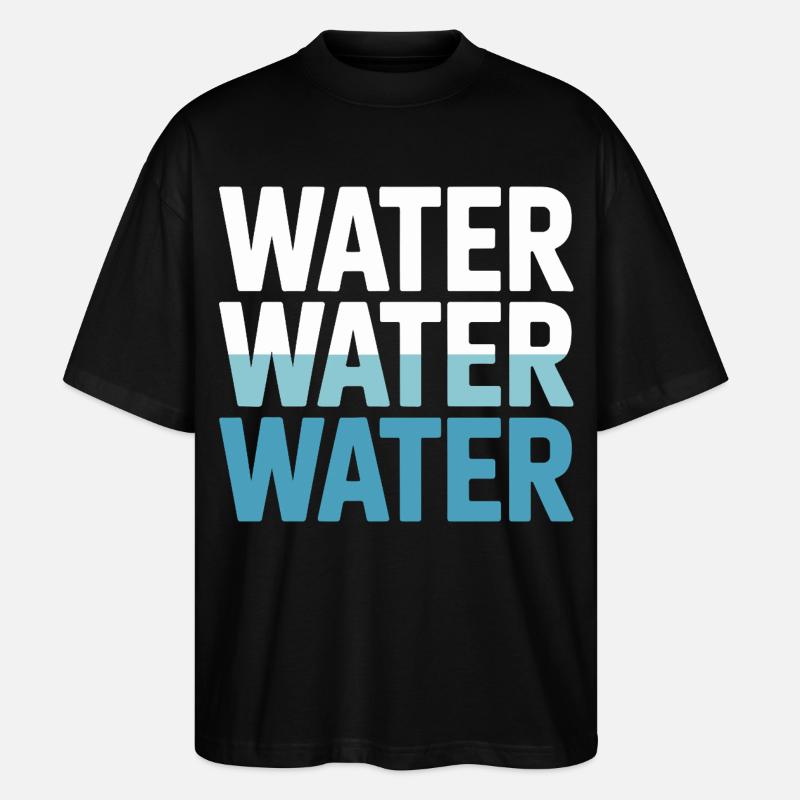 Boire Eau Hydrater Océan Rivière - T-shirt bio Blaster 2.0 coupe oversize Stanley/Stella Unisexe - noir
