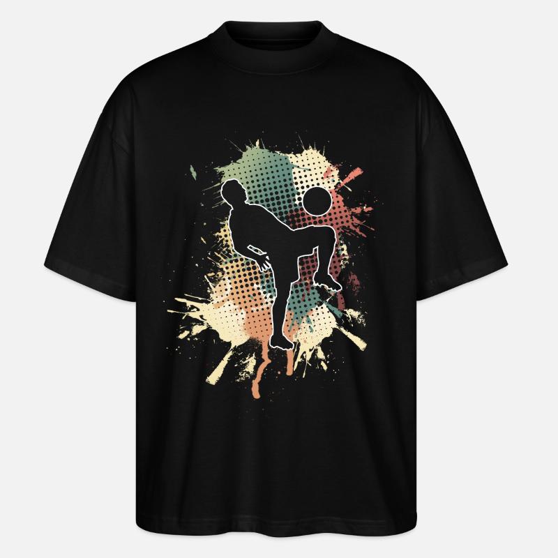 Fußball - Stanley/Stella Oversized Unisex Bio T-Shirt Blaster 2.0 - Schwarz