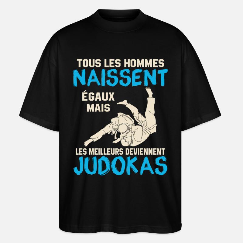 Judo Geschenk - Stanley/Stella Oversized Unisex Bio T-Shirt Blaster 2.0 - Schwarz
