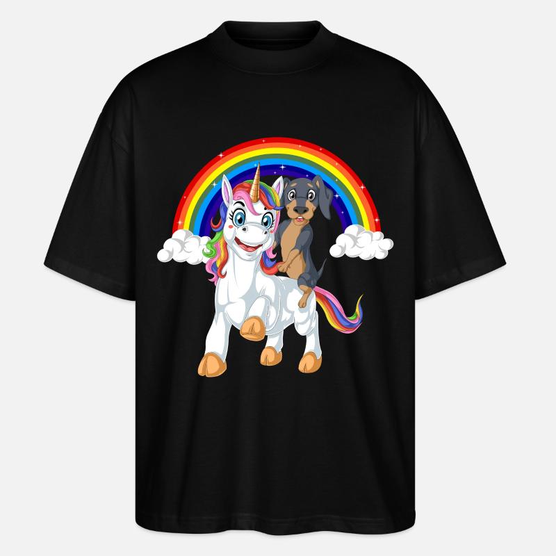 Dackel - Stanley/Stella Oversized Unisex Bio T-Shirt Blaster 2.0 - Schwarz