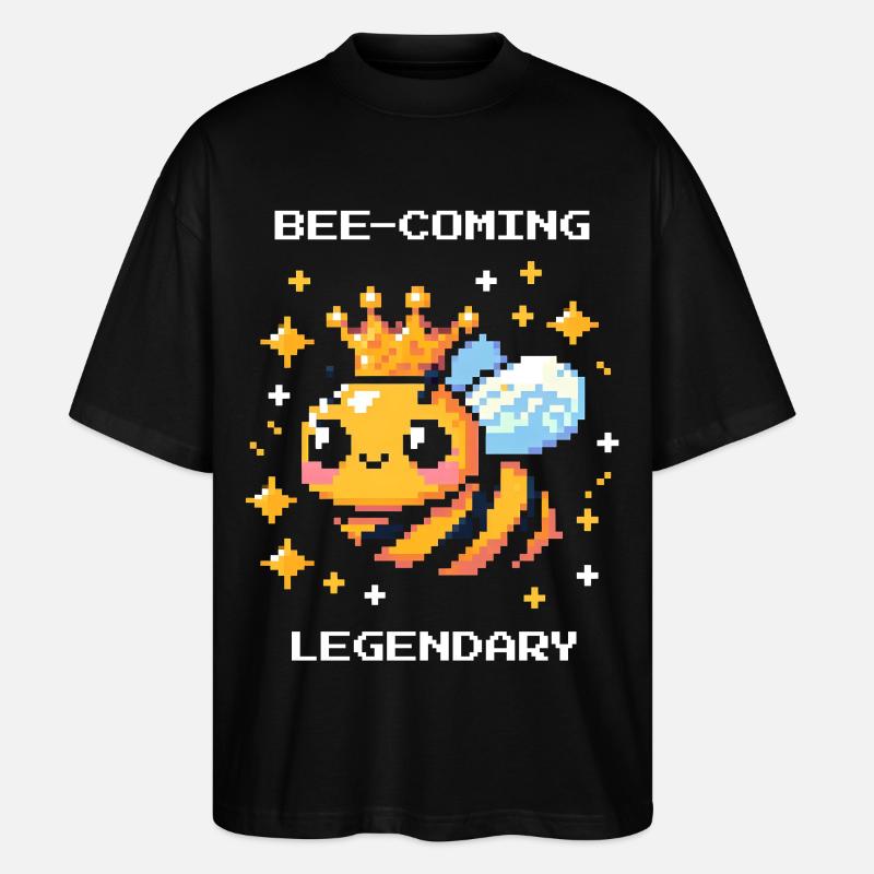Zur Legende summen | Bienen & Imker - Stanley/Stella Oversized Unisex Bio T-Shirt Blaster 2.0 - Schwarz