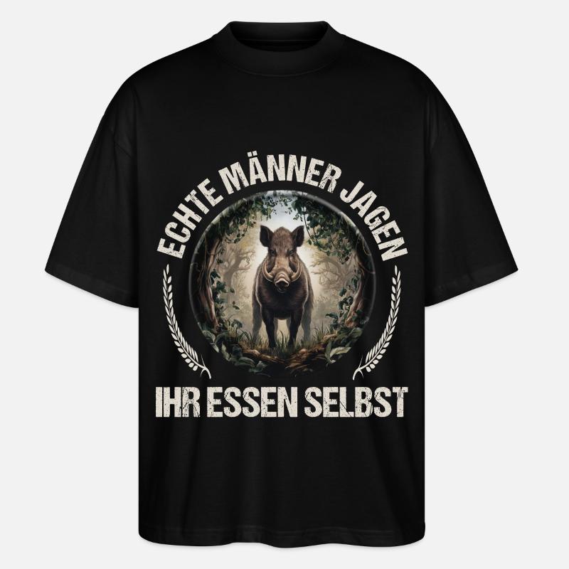Jäger Spruch - Stanley/Stella Oversized Unisex Bio T-Shirt Blaster 2.0 - Schwarz