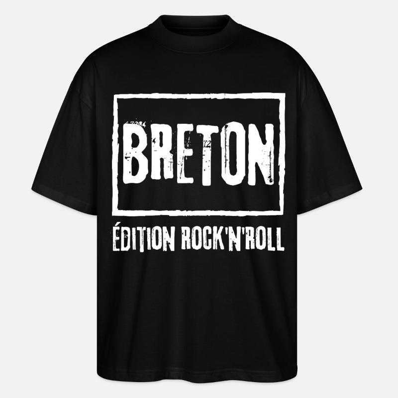 Bretonische Edition Rock - Stanley/Stella Oversized Unisex Bio T-Shirt Blaster 2.0 - Schwarz
