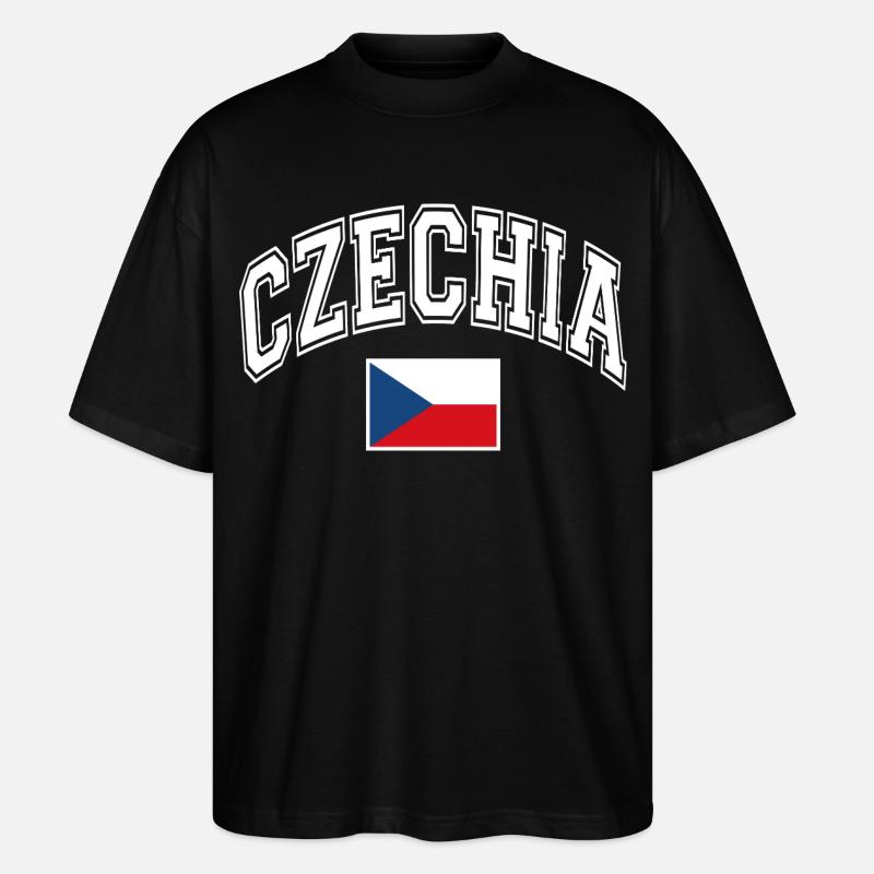 Drapeau de la République tchèque - T-shirt bio Blaster 2.0 coupe oversize Stanley/Stella Unisexe - noir