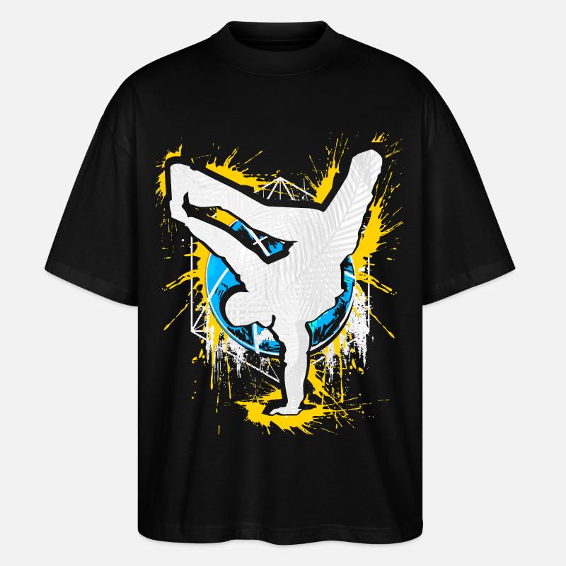 Breakdance Handstand Bboy - B-Boying Breakdancer - T-shirt bio Blaster 2.0 coupe oversize Stanley/Stella Unisexe - noir