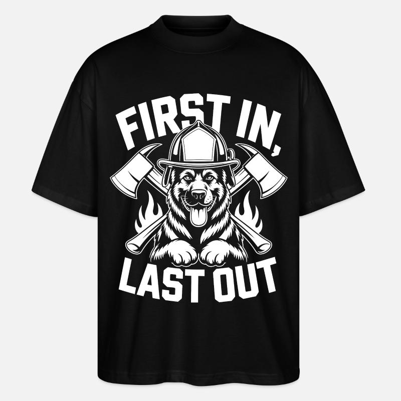 Feuerwehrhund - Stanley/Stella Oversized Unisex Bio T-Shirt Blaster 2.0 - Schwarz