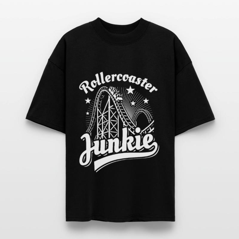 Rollercoaster Junkie - Roller Coaster - Loop Stanley/Stella Oversized Unisex Organic T-shirt Blaster 2.0