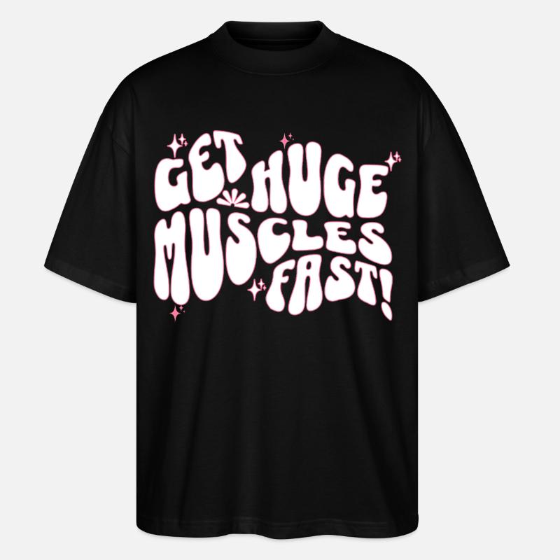 Big Muscles Fun Slogan Design - T-shirt bio Blaster 2.0 coupe oversize Stanley/Stella Unisexe - noir