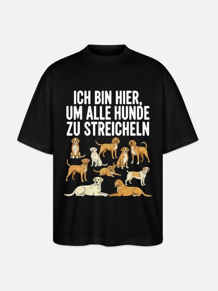 Humorous dog motif with text - Stanley/Stella Oversized Unisex Organic T-shirt Blaster 2.0 - black