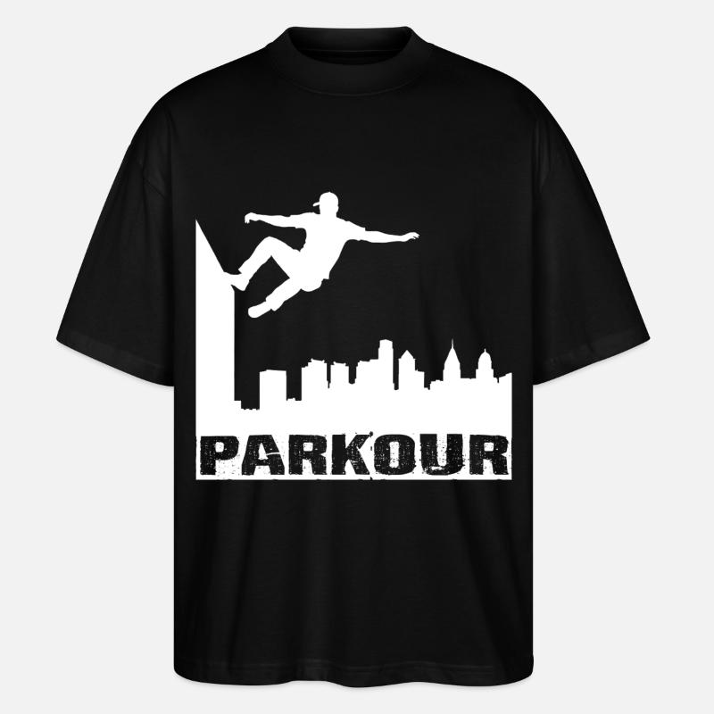 Parkour - Stanley/Stella Oversized Unisex Bio T-Shirt Blaster 2.0 - Schwarz