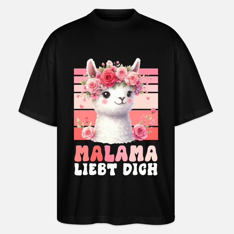 Werdende Mutter MALAMA LIEBE Lustiges - Stanley/Stella Oversized Unisex Bio T-Shirt Blaster 2.0 - Schwarz