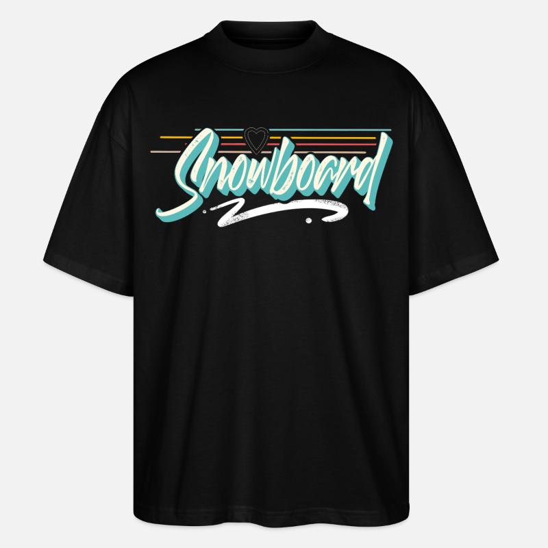Snowboard - Stanley/Stella Oversized Unisex Bio T-Shirt Blaster 2.0 - Schwarz