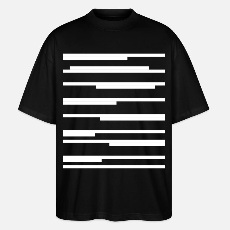 Conception de lignes géométriques - T-shirt bio Blaster 2.0 coupe oversize Stanley/Stella Unisexe - noir