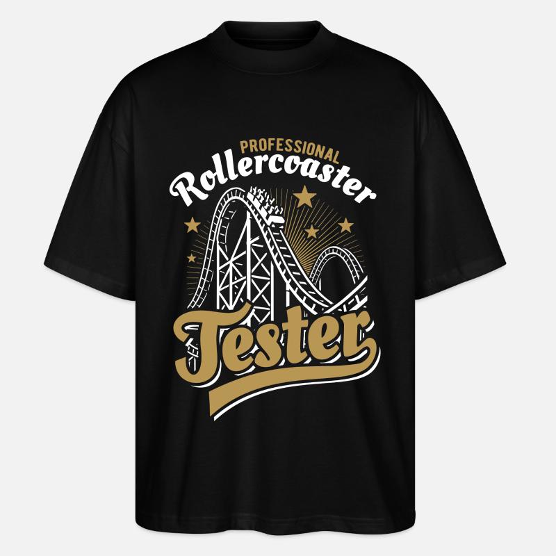 Professional roller coaster tester - Stanley/Stella Oversized Unisex Organic T-shirt Blaster 2.0 - black
