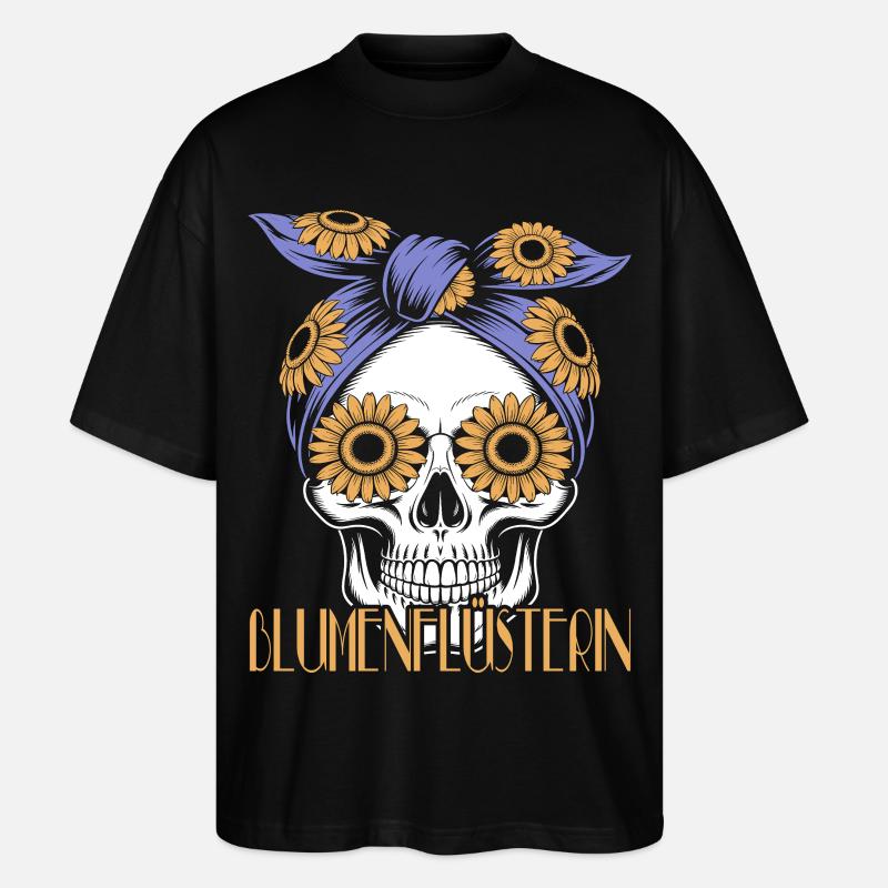 Chuchoteur de fleurs - Jardin - T-shirt bio Blaster 2.0 coupe oversize Stanley/Stella Unisexe - noir