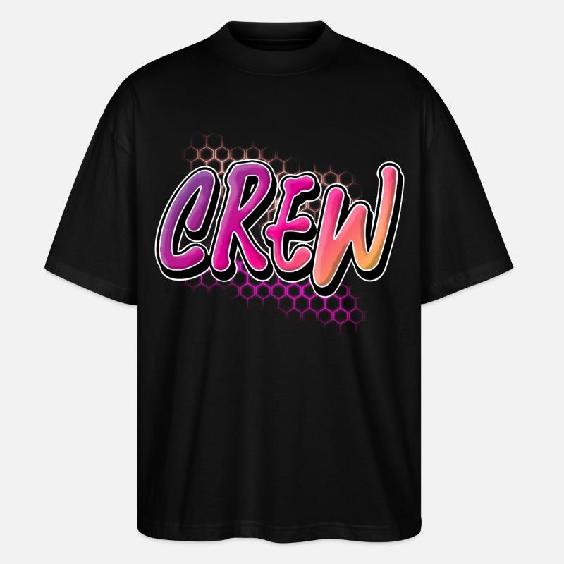 Crew - Stanley/Stella Oversized Unisex Bio T-Shirt Blaster 2.0 - Schwarz