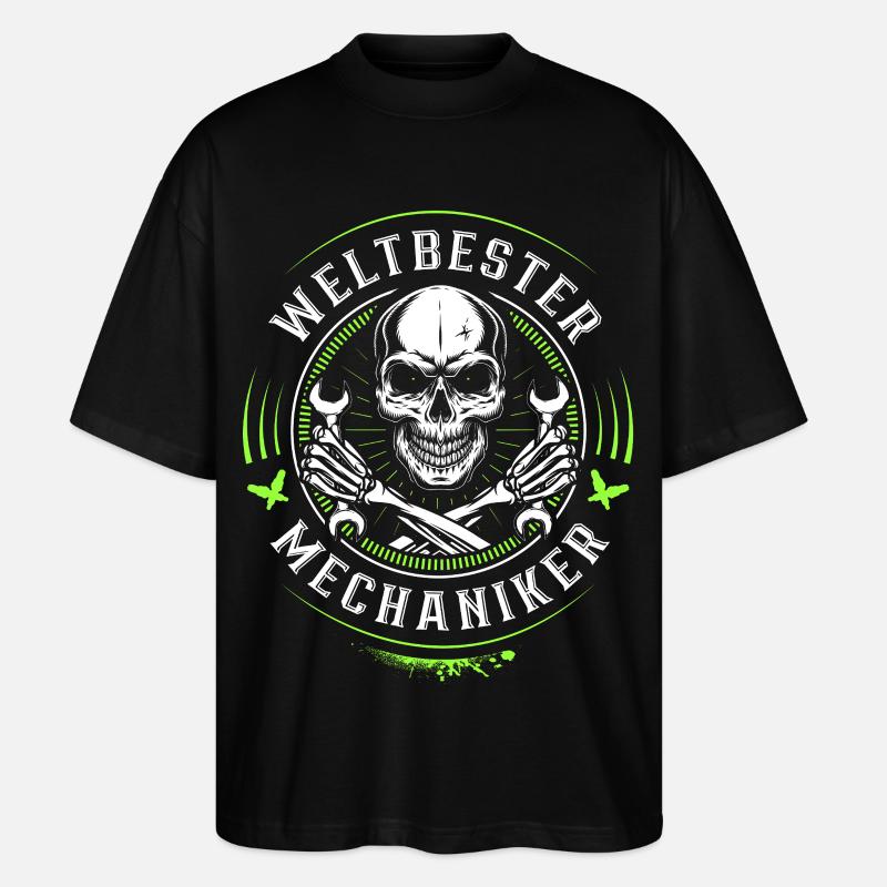 Weltbester KfZ Mechaniker - Werkstatt - Schrauber - Stanley/Stella Oversized Unisex Bio T-Shirt Blaster 2.0 - Schwarz