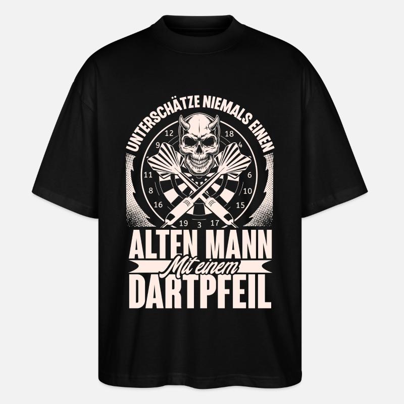 Darts - Stanley/Stella Oversized Unisex Bio T-Shirt Blaster 2.0 - Schwarz
