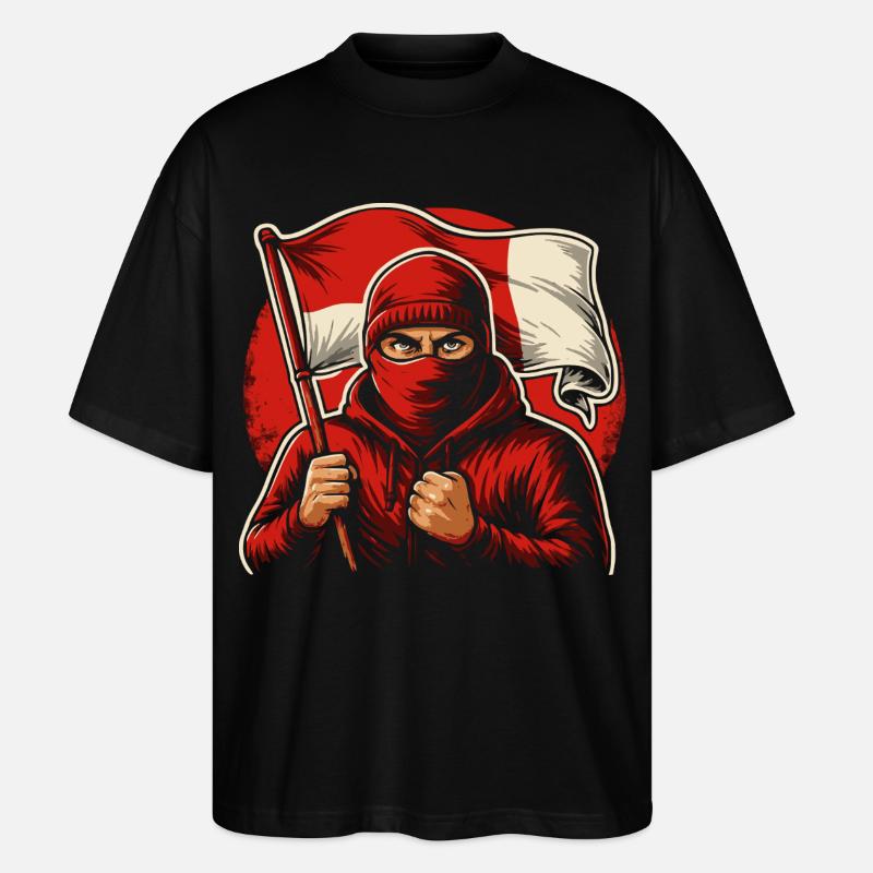 Ventilateurs Cologne Berlin Rot Weiss - T-shirt bio Blaster 2.0 coupe oversize Stanley/Stella Unisexe - noir