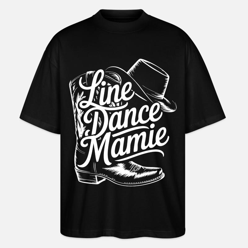 Line Dance Grand-mère, Mamie - T-shirt bio Blaster 2.0 coupe oversize Stanley/Stella Unisexe - noir