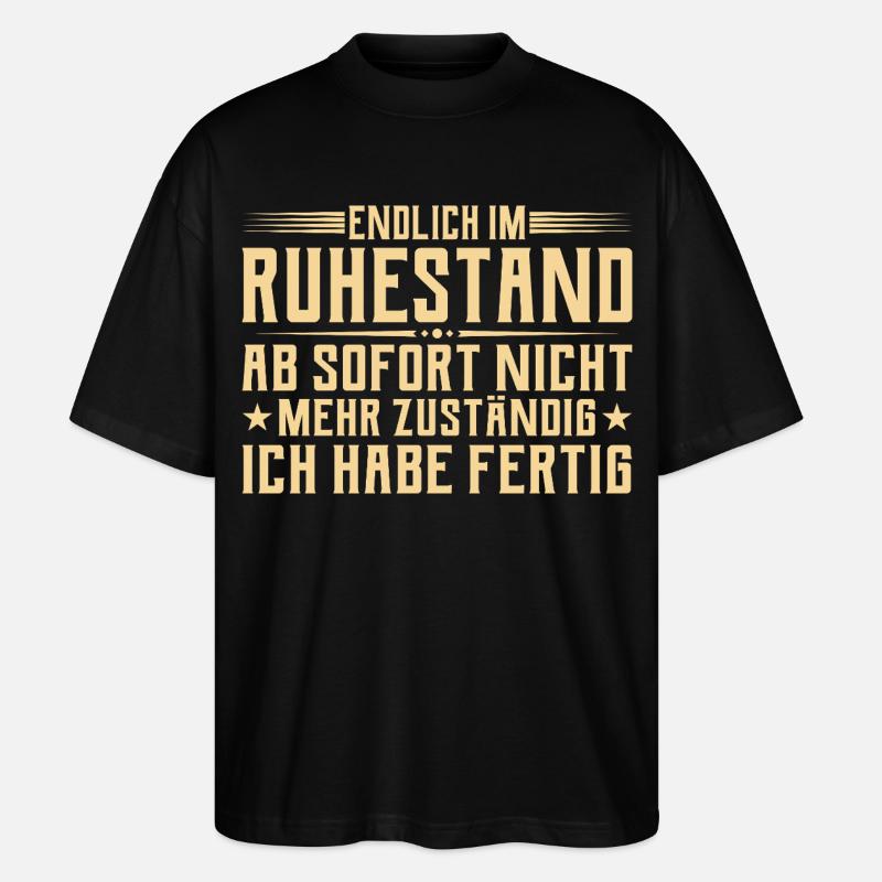 Retraite Plus responsable - Retraité - T-shirt bio Blaster 2.0 coupe oversize Stanley/Stella Unisexe - noir