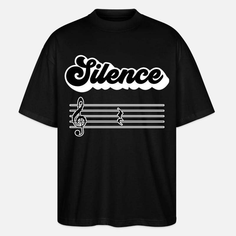Silence Solfeggio Geschenk Musikermusik - Stanley/Stella Oversized Unisex Bio T-Shirt Blaster 2.0 - Schwarz