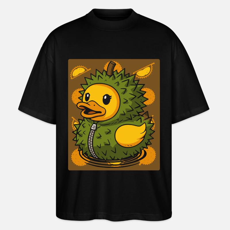 poussin en costume durian - Stinky Fruit - T-shirt bio Blaster 2.0 coupe oversize Stanley/Stella Unisexe - noir