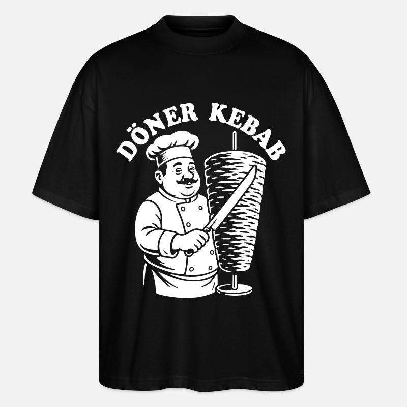 Döner Kebab - Restauration rapide - Spruch - T-shirt bio Blaster 2.0 coupe oversize Stanley/Stella Unisexe - noir