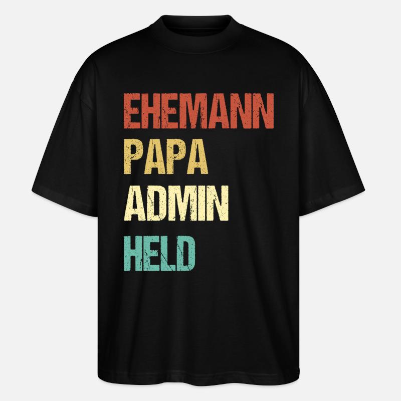 Mari Papa Admin Hero Chemise - T-shirt bio Blaster 2.0 coupe oversize Stanley/Stella Unisexe - noir