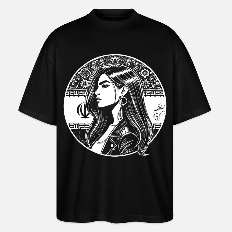 Perserin Design – Stolz & Eleganz - Stanley/Stella Oversized Unisex Bio T-Shirt Blaster 2.0 - Schwarz