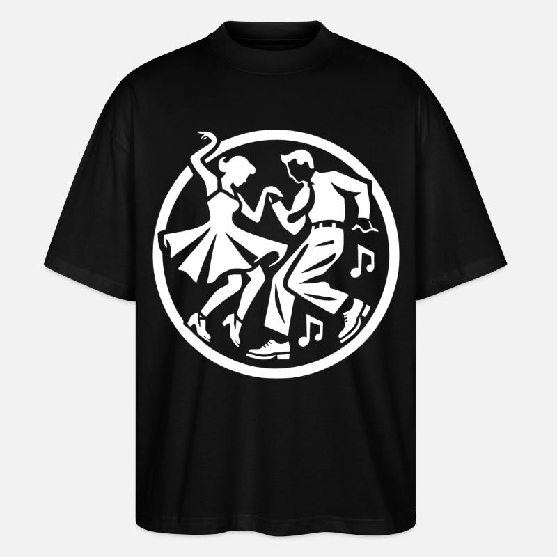Rock 'n' Roll Silhouette Design - Stanley/Stella Oversized Unisex Organic T-shirt Blaster 2.0 - black