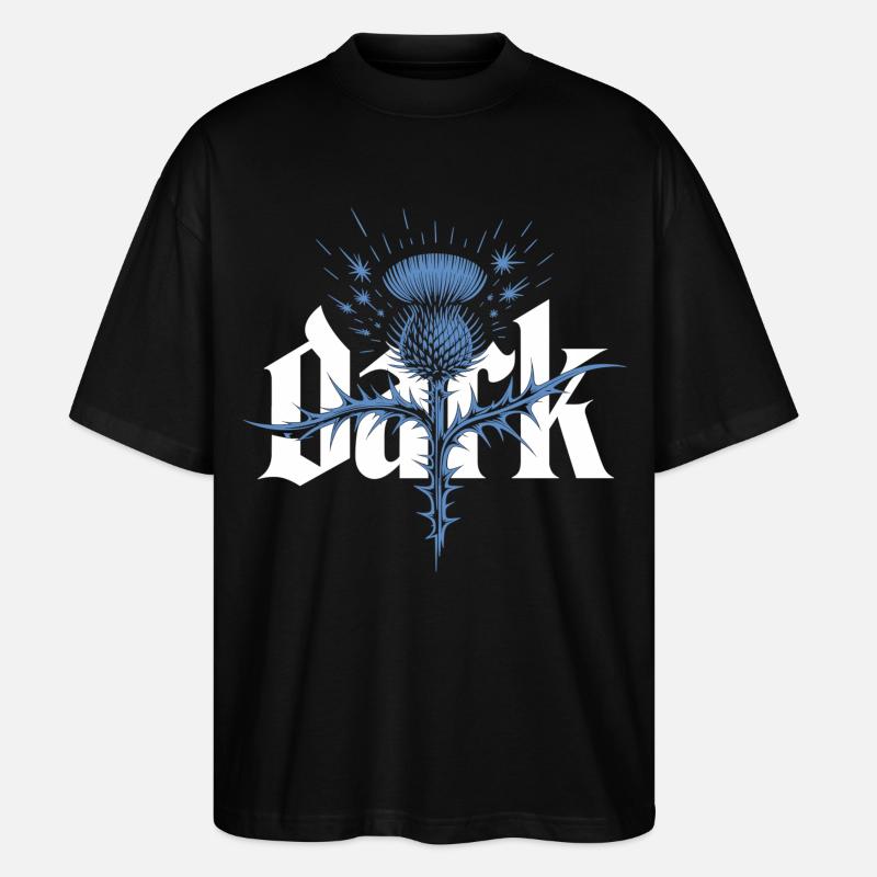 Dark Thistle Gothic Shirt - Stanley/Stella Oversized Unisex Organic T-shirt Blaster 2.0 - black
