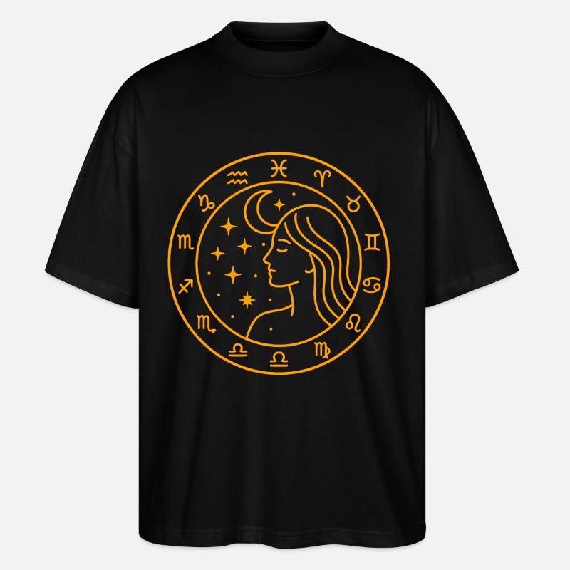 Femme Céleste Conception du Zodiaque - T-shirt bio Blaster 2.0 coupe oversize Stanley/Stella Unisexe - noir