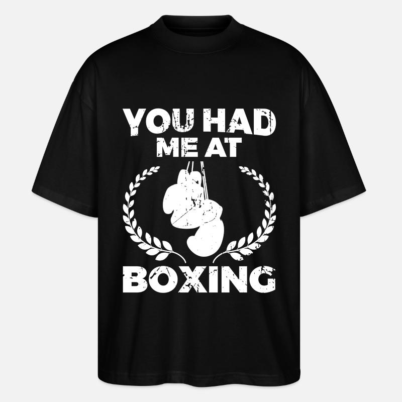 Boxe Humour Motivation Design - T-shirt bio Blaster 2.0 coupe oversize Stanley/Stella Unisexe - noir