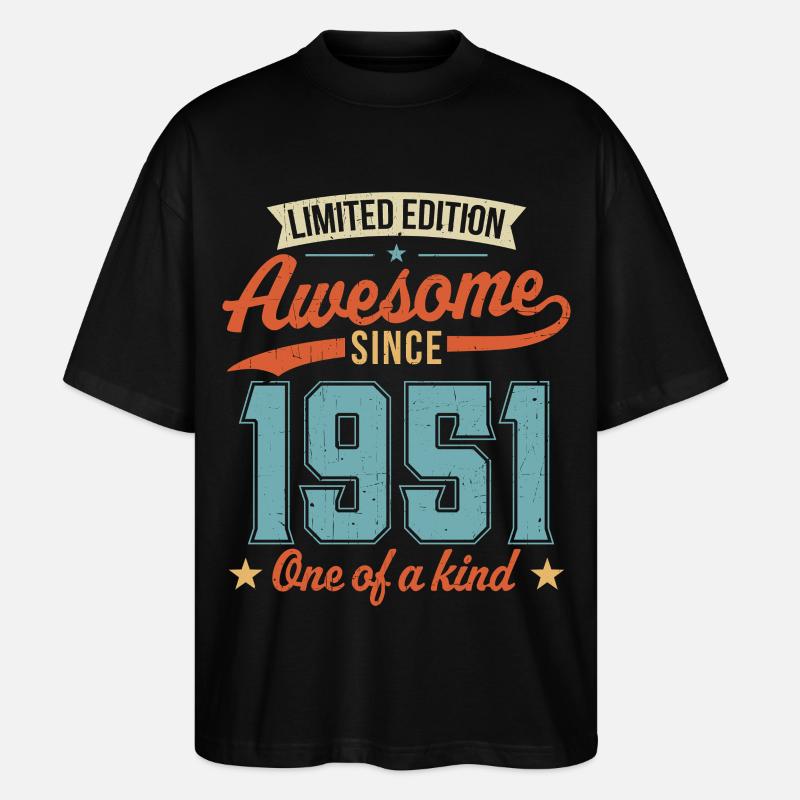 Genial seit 1951 - Stanley/Stella Oversized Unisex Bio T-Shirt Blaster 2.0 - Schwarz