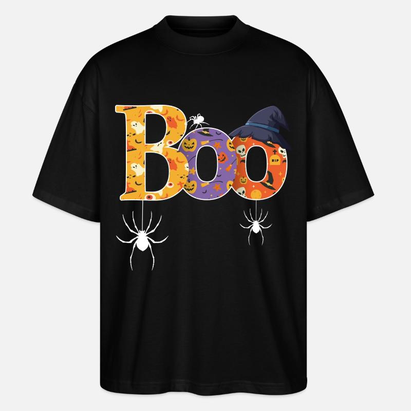 Boo Muster Halloween - Stanley/Stella Oversized Unisex Bio T-Shirt Blaster 2.0 - Schwarz