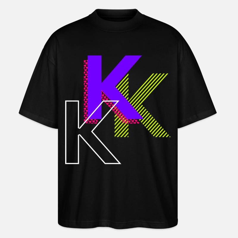 k - Conception de graffitis - T-shirt bio Blaster 2.0 coupe oversize Stanley/Stella Unisexe - noir