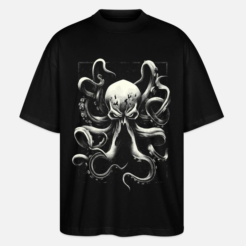 Kraken - Stanley/Stella Oversized Unisex Bio T-Shirt Blaster 2.0 - Schwarz