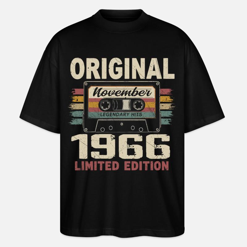 November 1966 Geschenk November 1966 - Stanley/Stella Oversized Unisex Bio T-Shirt Blaster 2.0 - Schwarz